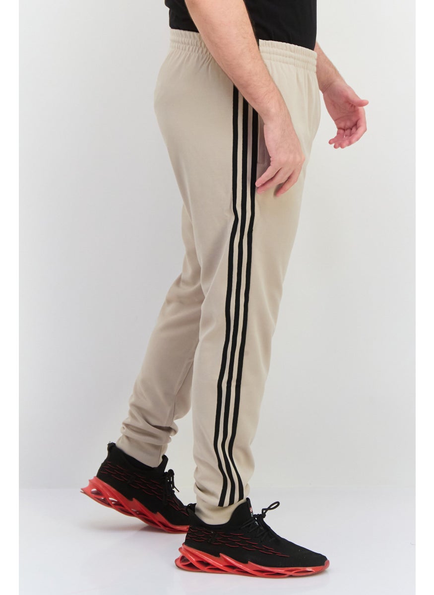 adidas Originals - Men Sportswear Fit Embroidered  Logo Outdoor Sweatpants, Beige - Image 1