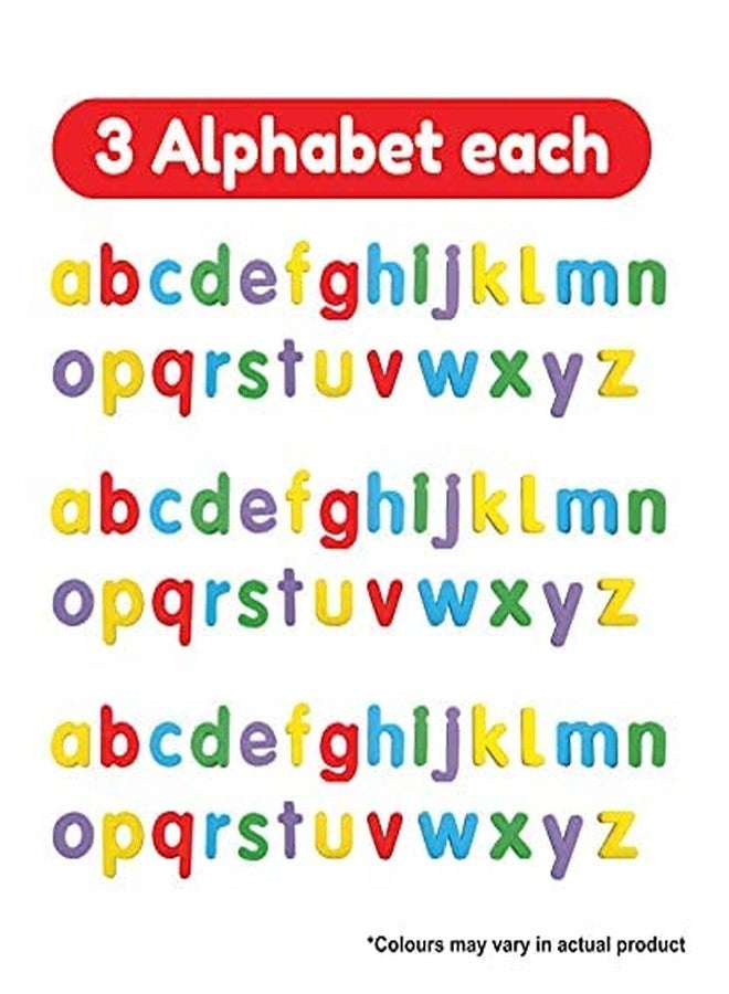 EDULEARNABLE 78pcs ABC Fully Magnetic Letters Lowercase Alphabet Magnets Fridge Magnet Educational Toy for Kids Toddlers Preschool Kids Learning Spelling Counting Gift for Birthday - Image 4