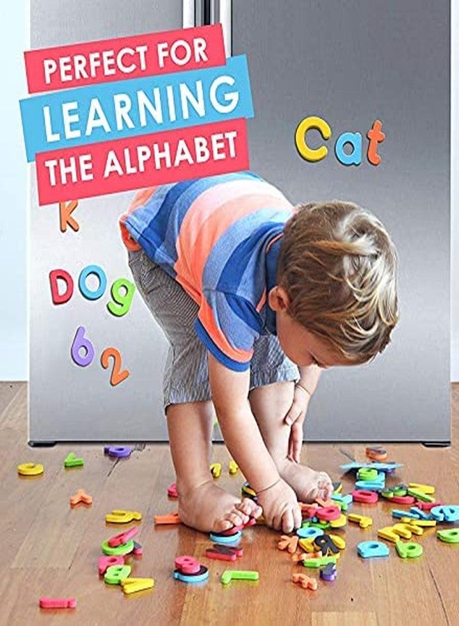 EDULEARNABLE 78pcs ABC Fully Magnetic Letters Lowercase Alphabet Magnets Fridge Magnet Educational Toy for Kids Toddlers Preschool Kids Learning Spelling Counting Gift for Birthday - Image 2