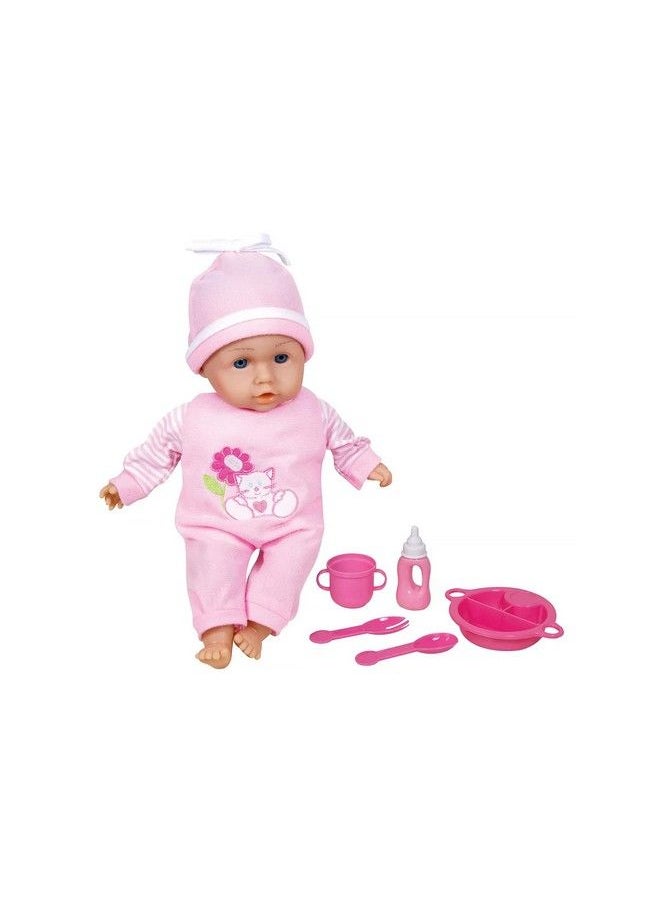 Lissi - Dolls Talking Baby With Feeding Accessories 13 Inches Pink - Image 1