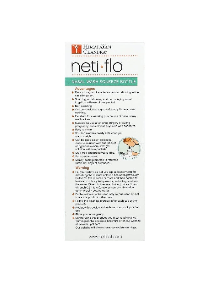 Himalayan Chandra Himalayan Chandra, Nasal Wash Squeeze Bottle with Neti Salt Saches, 2.16 g  - Image 2