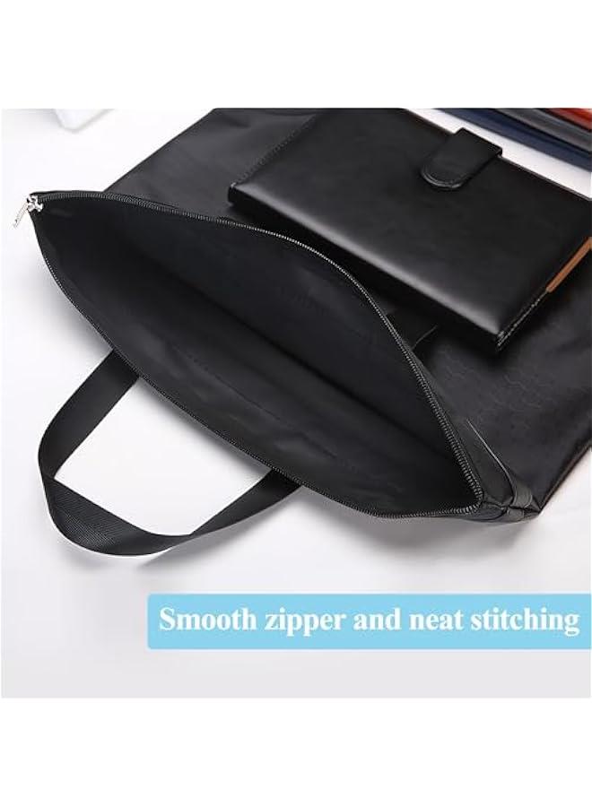 Pelican Black Waterproof Zipper Pouch for Office and Travel, 12x15 inch File Bag with Handle, A4 Document Storage Holder, Foldable for Books and Folders, 1 Pack - Image 3