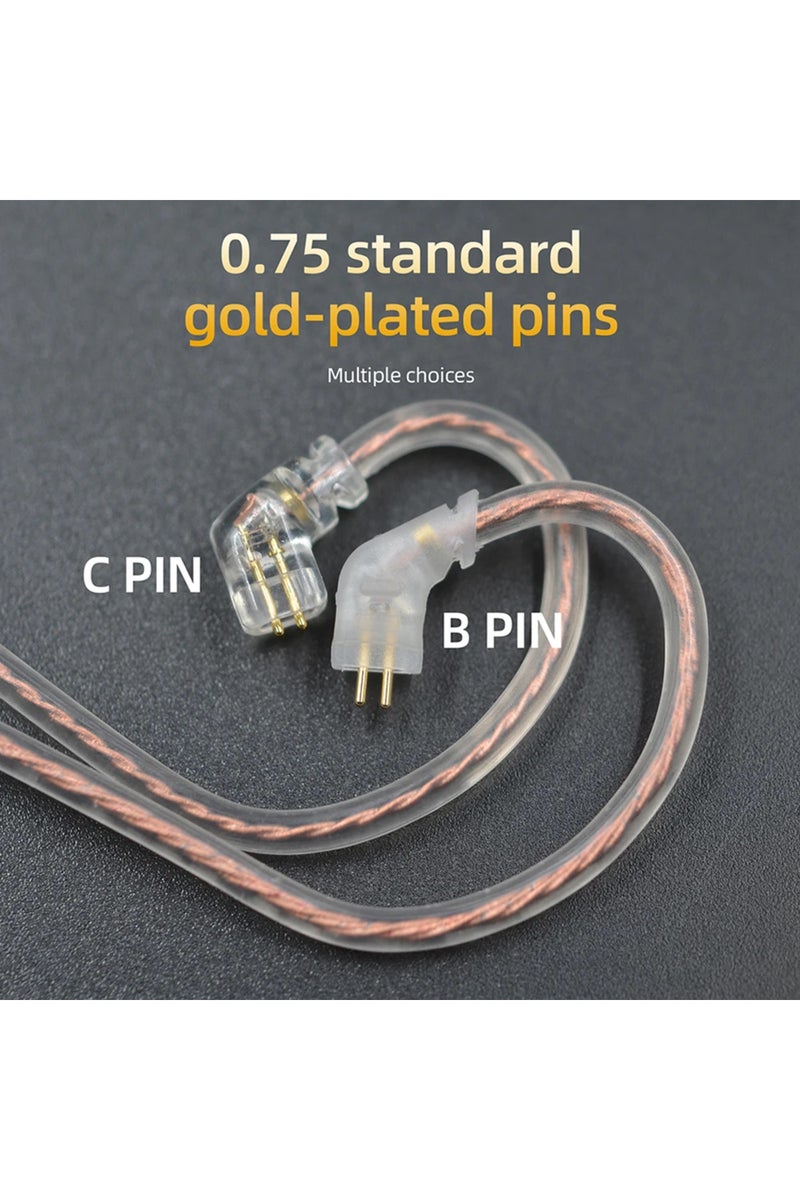 erorex B pin no mic KZ Original Cable High-Purity Copper Twist Earphone Wire For ZS3 ZS4 EDX ZSN ZST ASX ED - Image 1