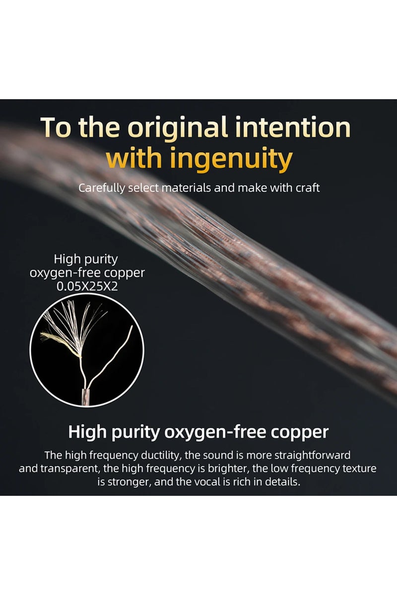 erorex B pin no mic KZ Original Cable High-Purity Copper Twist Earphone Wire For ZS3 ZS4 EDX ZSN ZST ASX ED - Image 5