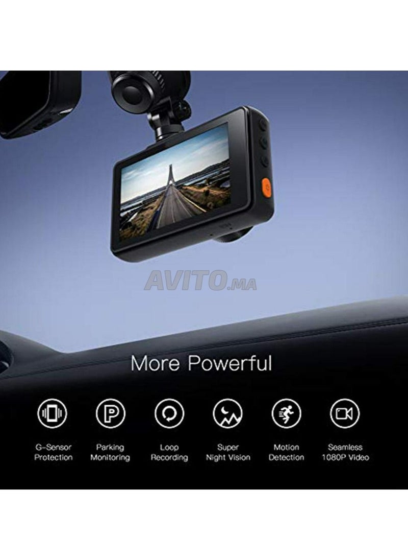 APEMAN - APEMAN Dash Cam 1080P FHD DVR Car Driving Recorder 3 Inch LCD Screen 170° Wide Angle, G-Sensor, WDR, Parking Monitor, Loop Recording, Motion Detection - Image 1