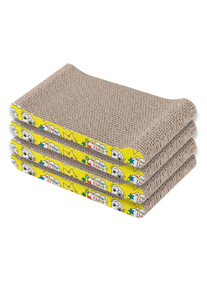 MARGOUN 4 Pack Cat Scratcher Cardboard Cat Scratch Pad with Premium Scratch Textures Design Durable Cat Scratching Pad Reversible - Image 2