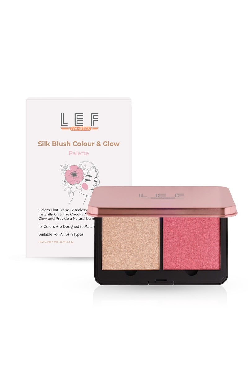 LEF COSMTICS LEF Palette Blush Duo Color Natural Glow | SILK 01 - Image 1