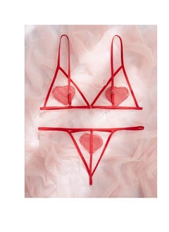 Bikini lingerie: incomparable attractiveness for a charming and sexy look. Free size tulle material is red - pzsku/Z4F237041CD62EFEAD3BCZ/45/_/1711236516/f340eae3-cdba-41dc-95b5-cded25e191c3