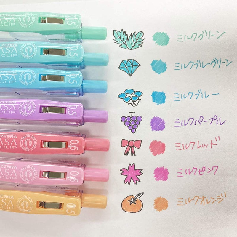 Zebra Technologies ZEBRA Sarasa Clip 0.5mm Ballpoint Pen, 8 Color Set (JJ15-8C-MK ) - Image 3