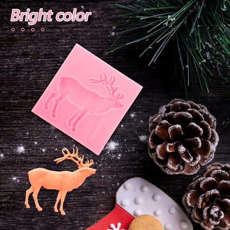 Stag Head Silicone Mold Christmas Deer Fondant Mold Elk Cake Decoration Cupcake Topper Candy Chocolate Polymer Clay Gum Paste - Image 4