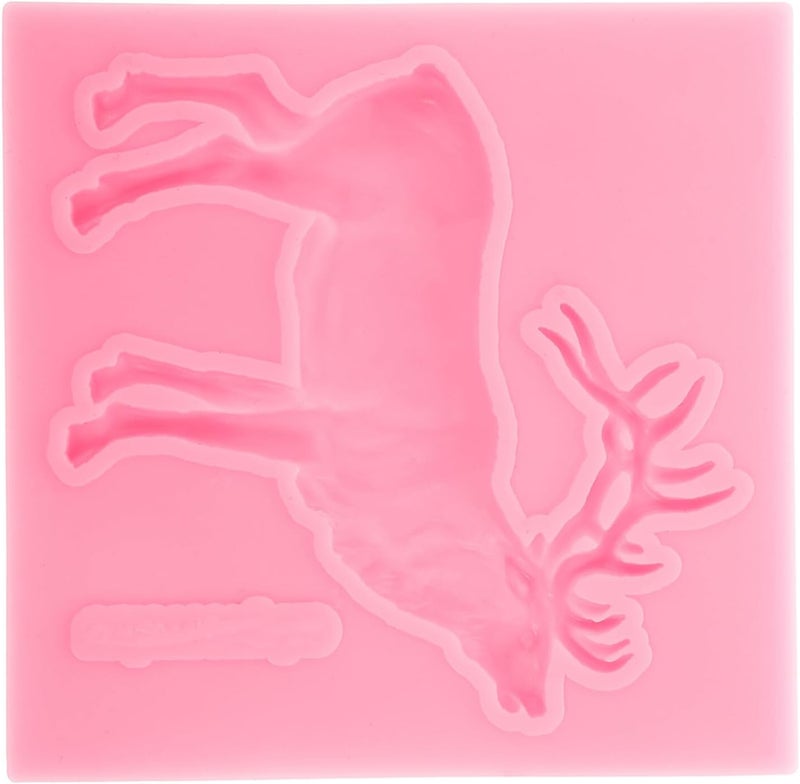 Stag Head Silicone Mold Christmas Deer Fondant Mold Elk Cake Decoration Cupcake Topper Candy Chocolate Polymer Clay Gum Paste - Image 1