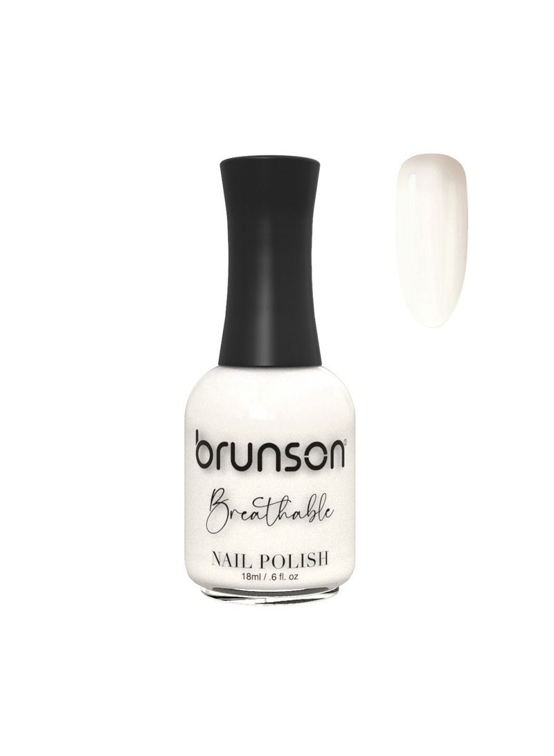 Brunson Breathable Nail Polish Halal Nail Lacquer Wudu friendly Quick-Dry long lasting but easy peel off Glossy Shine Water Based Nail paint 18ml