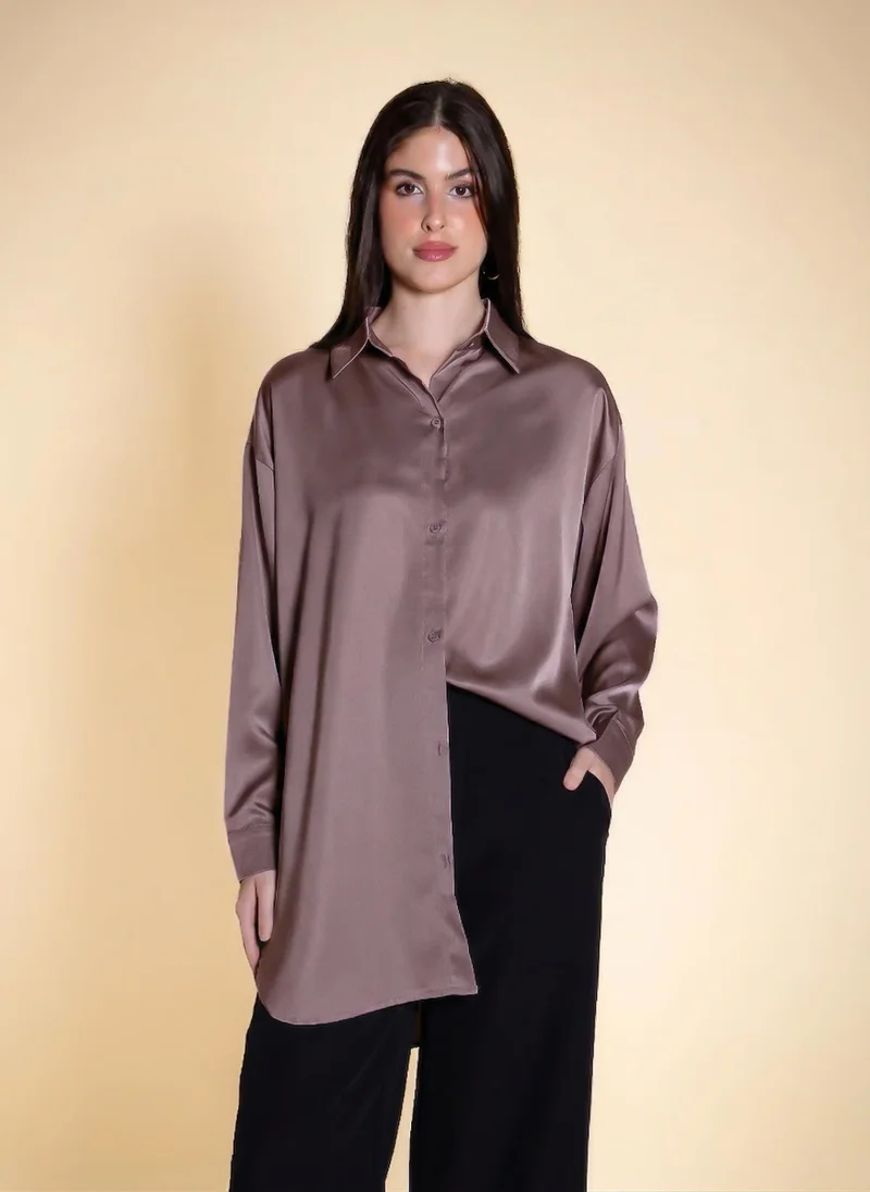 شايبس SATIN OVERSIZED SHIRT