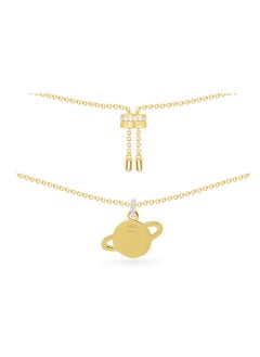 MONACO APM MONACO Gold Planet Necklace Pendant Clavicle Chain  - Image 1