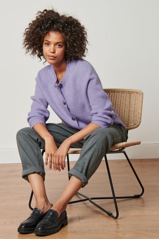 Women Round Neck Knitted Cardigan, Purple - pzsku/Z4F23A21BD2F7C09D5098Z/45/1746226568/a1ab99d9-0d5c-44cd-8a7c-0bfdef64a75e