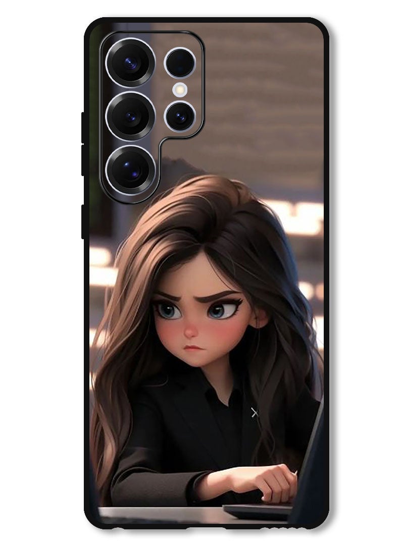 Theodor Protective Case Anti Scratch Shock Proof Bumper Cover For Samsung Galaxy S25 Ultra Angry Girl - Image 1