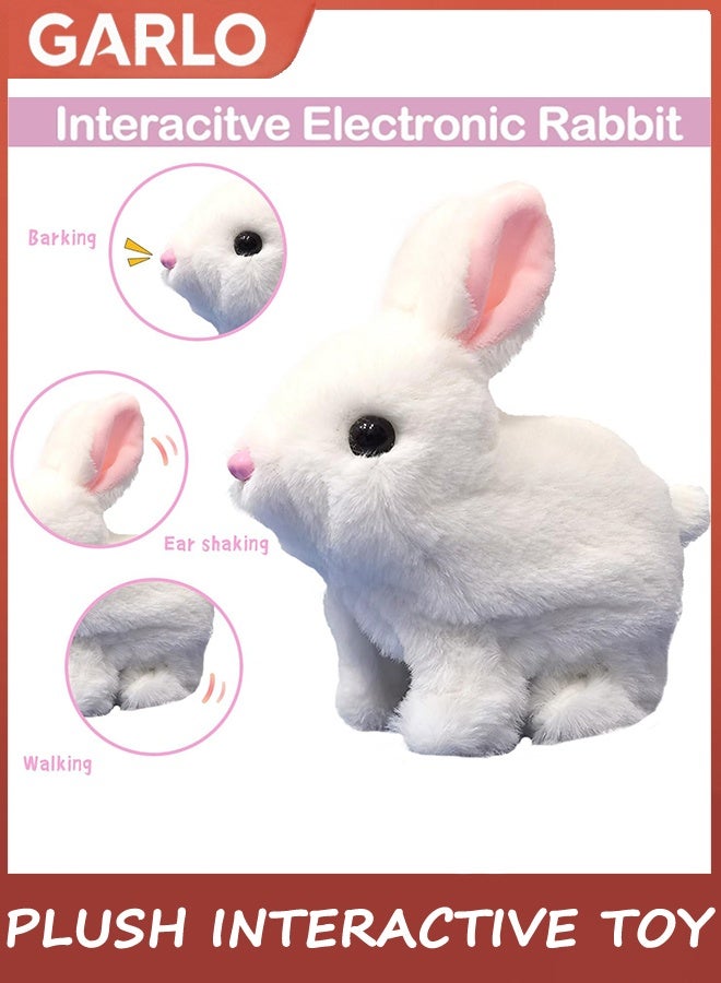 Garlo Plush Interactive Toy,Hopping Rabbit Interactive Electronic Pet Plush Bunny Toy with Sounds and Movements,Animated Walking Wiggle Ears Twitch Nose Gift for Toddlers Birthday,Companion Animal for Kids - Image 4