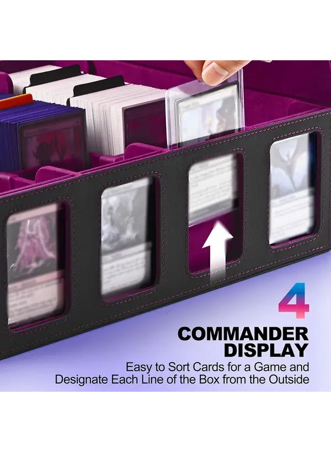 Removable Cover Tracing Card Box Black Golden 2400 DCK MTG Sports Game - Image 5