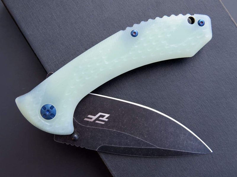 Eafengrow EF927 Pocket Knife D2 Steel Blade with Black-Oxide Coating Outdoor EDC Knife G10 Handle for Camping Work (Jade) - Image 4