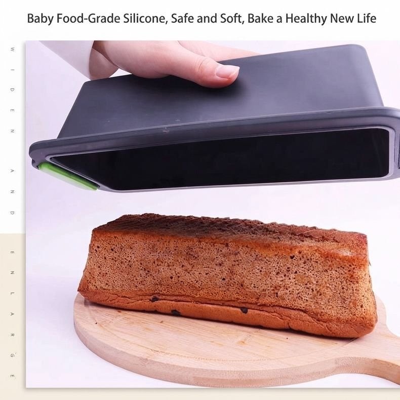 Marna Thick Toast Bread Two-Tone Toast Cake Silicone Mold - Rectangular - Image 2