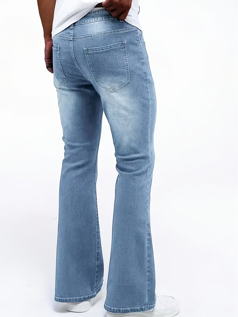 Men's Stretch Denim Flared Jeans - Image 3