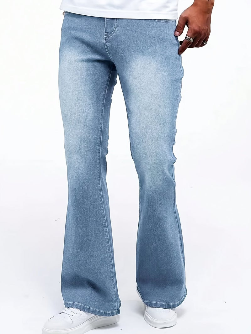 Men's Stretch Denim Flared Jeans - Image 5