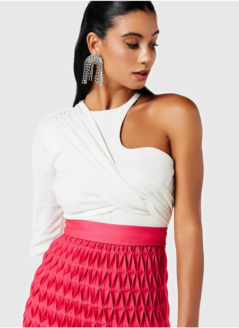 ثريدز باي اجوني One Shoulder Plisse Dress