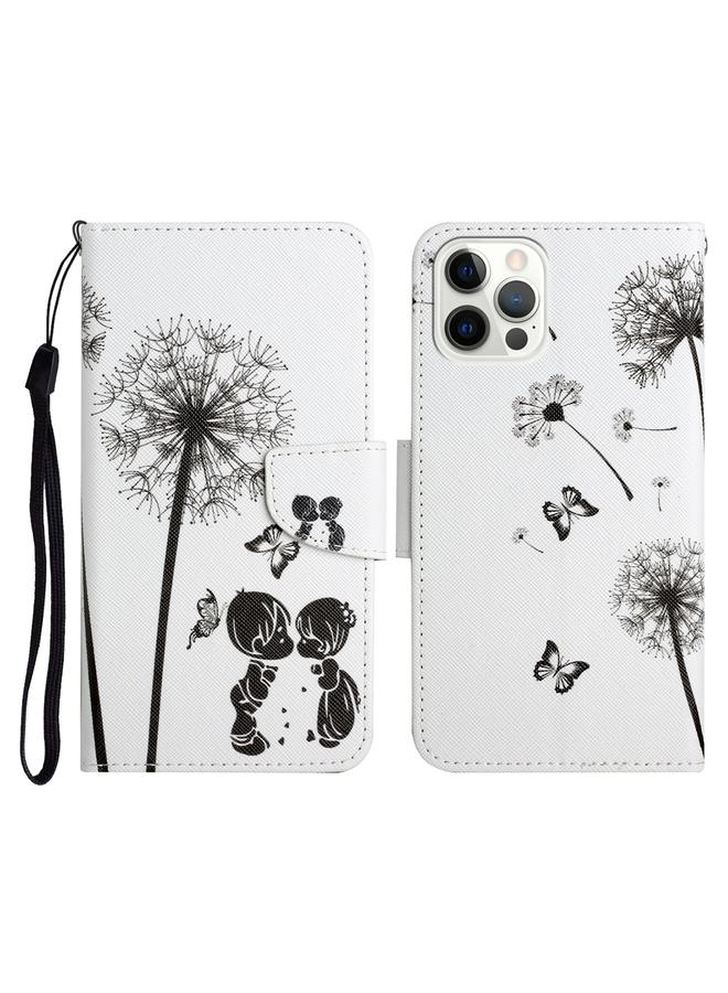 Zaboon Case For iPhone 13 Pro Max Painted Pattern Horizontal Flip Leather Case with Holder & Card Slot & Wallet - Image 1