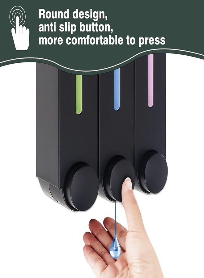 Gabrella Shampoo Conditioner Dispenser, 3 Chamber 3x420ml - Image 3