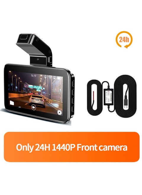 Car Dash Cam, 1440P Dash Camera Dual Lens, multifunctional car camera with DVR Recorder G-Sensor Loop Recording, Durable dashboard camera with parking monitor, ( 64GB 24H Single camera)