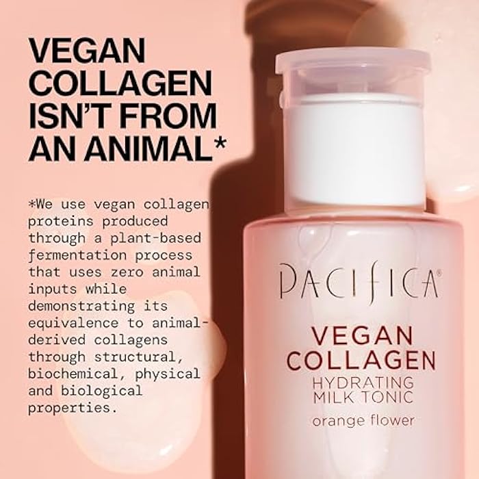 Pacifica Vegan Collagen Hydrating Milk Tonic – Alcohol-Free Milky Toner & Essence Moisturizing Vegan Collagen Face Tonic w/Hyaluronic Acid, Chamomile Jasmine All Skin Types Vegan Dermatologist Tested - Image 3