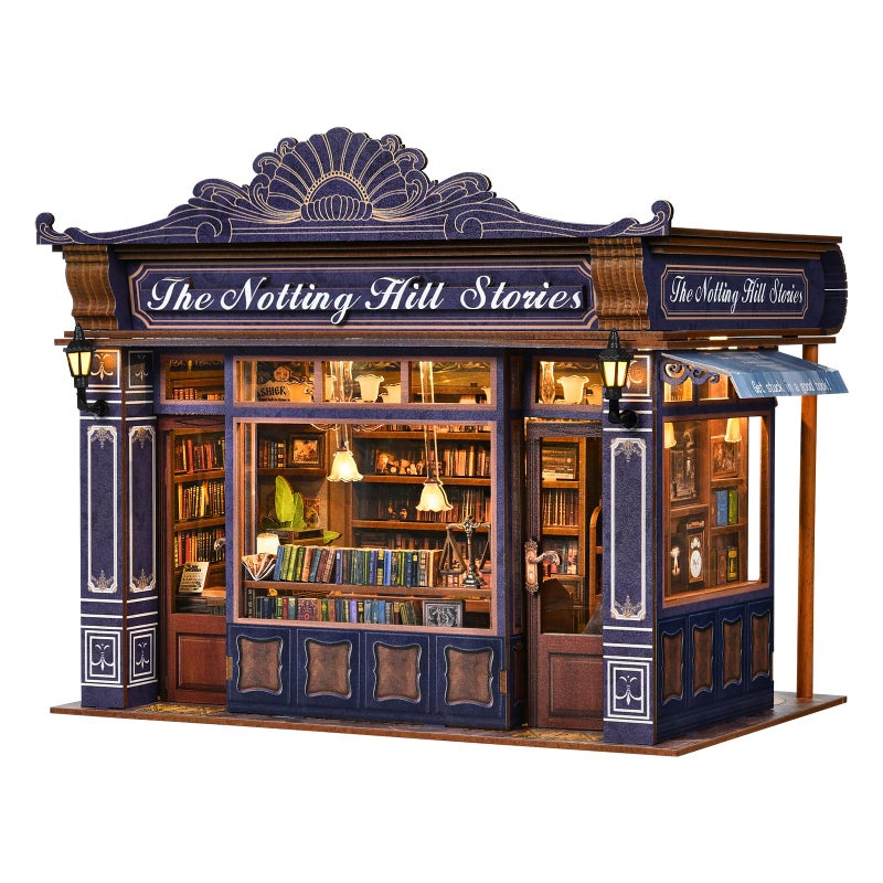 ETKVR Book Nook Kit DIY Miniature House Dollhouse Kit 3D Puzzles for Adults Gifts for Family and Friends Bookshelf Decor Tiny House Model Build with Dust Cover for Valentines Day Lovers - Image 3