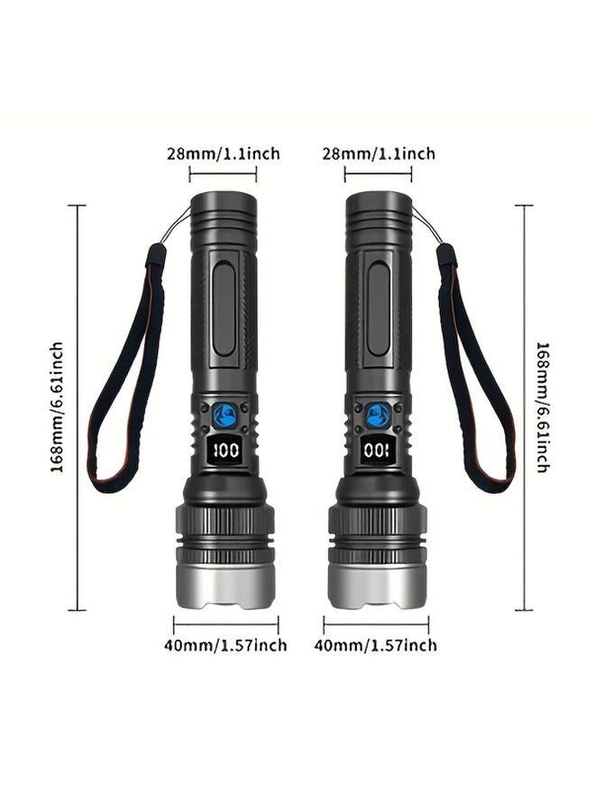 مصباح LED أسود 600 لومن بشاحن USB-C مقاوم للماء IP44 للاستخدام التكتيكي - Image 4