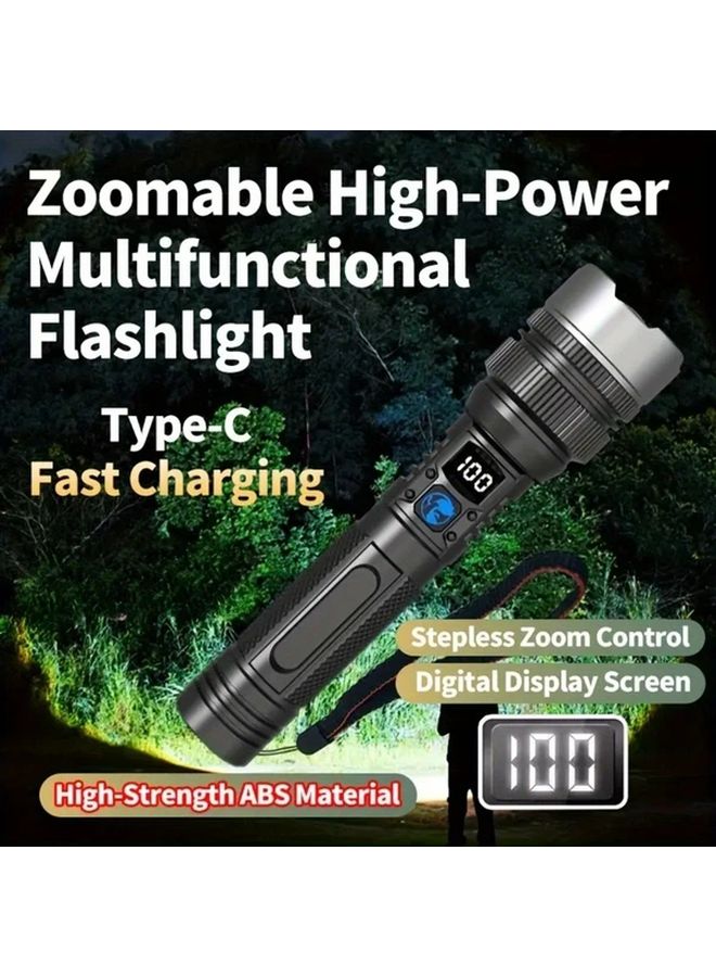 مصباح LED أسود 600 لومن بشاحن USB-C مقاوم للماء IP44 للاستخدام التكتيكي - Image 3