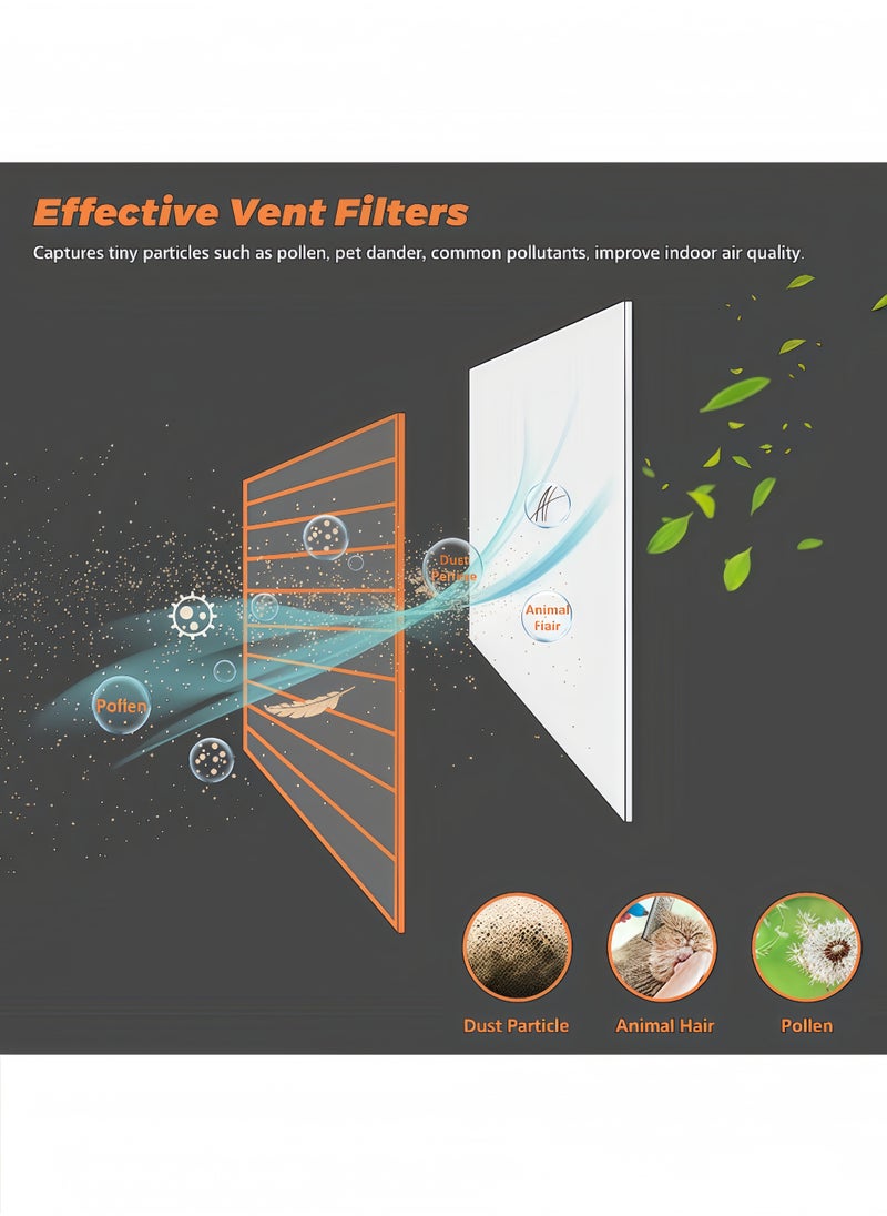 Peachjoy 10pcs Air Vent Register Filters Paper, Anti Dust Net Strainer, Air Condition Filter for Filter Air Conditioner Vent Filtration Dust Odors 39 * 34cm  - Image 5