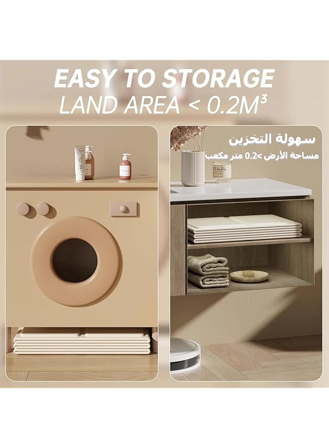 XICEN Baby Bath Tub Foldable Kids Bathtub White With Non Slip Base With Thermostatic System & Baby Bath Seat Travel Essential Perfect For 0 8 Year Old Indoor/Outdoor Bathing Easy Storage - Image 3