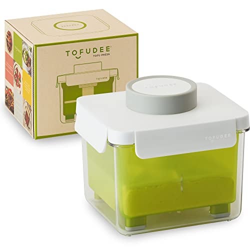 TOFUDEE Tofu Press for Vegan Dishwasher Safe BPA Free Tofu Presser that Swiftly Drains Water from Soft Firm Extra Firm Organic Tofu Without Crack in just 1520min Enhanced Flavor Texture