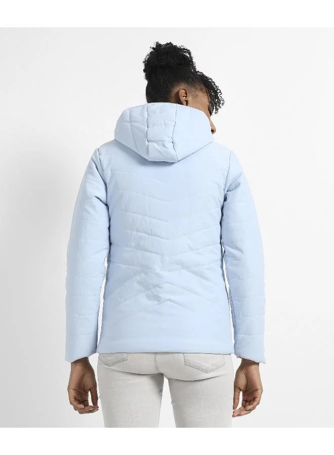 Pinacolada  Women's Light Blue Zip-Front Bomber Jacket With Insert Pockets for Women | Best Price UAE