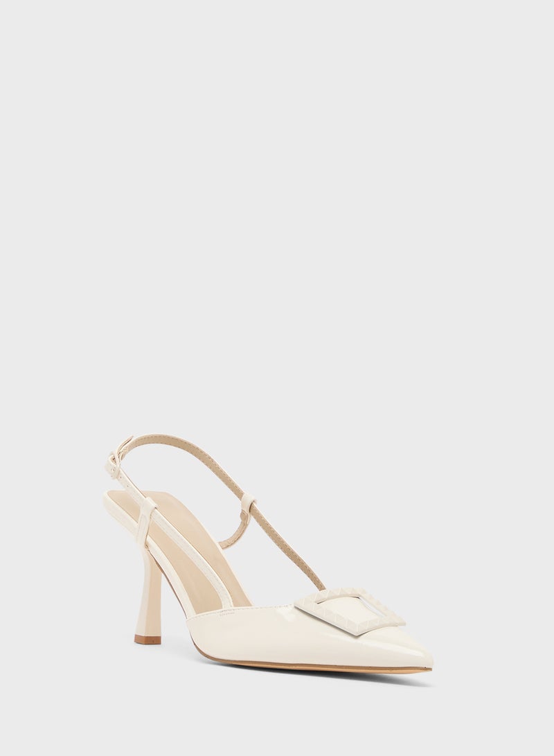 Truffle Slingback Heeled Pump - Image 3