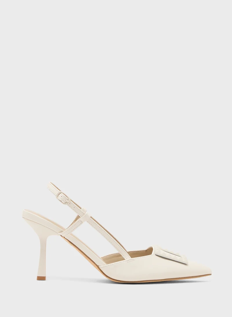 Truffle Slingback Heeled Pump