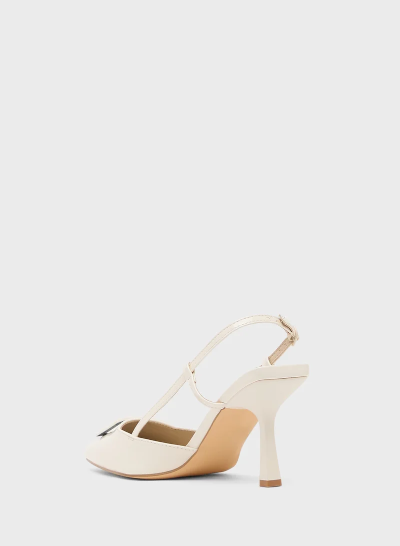 Truffle Slingback Heeled Pump