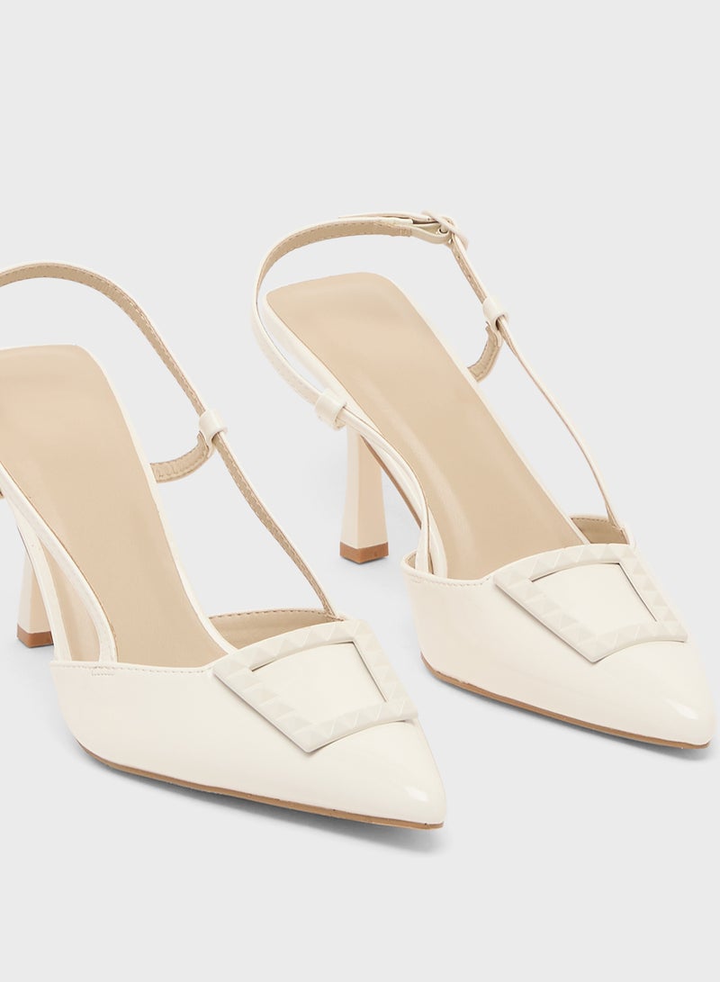 Truffle Slingback Heeled Pump - Image 4