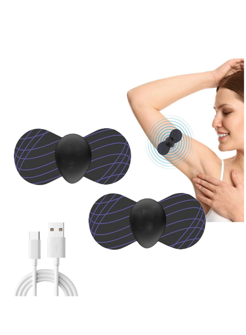 Lymphatic Drainage Massage Pad, Lymphatic Drainage Massager, 2pcs Rechargeable Lymphatic Drainage Massage Pad, Small Neck Massager, Body Massager for Arms, Neck, Shoulder, Back, Waist, Legs - Image 1