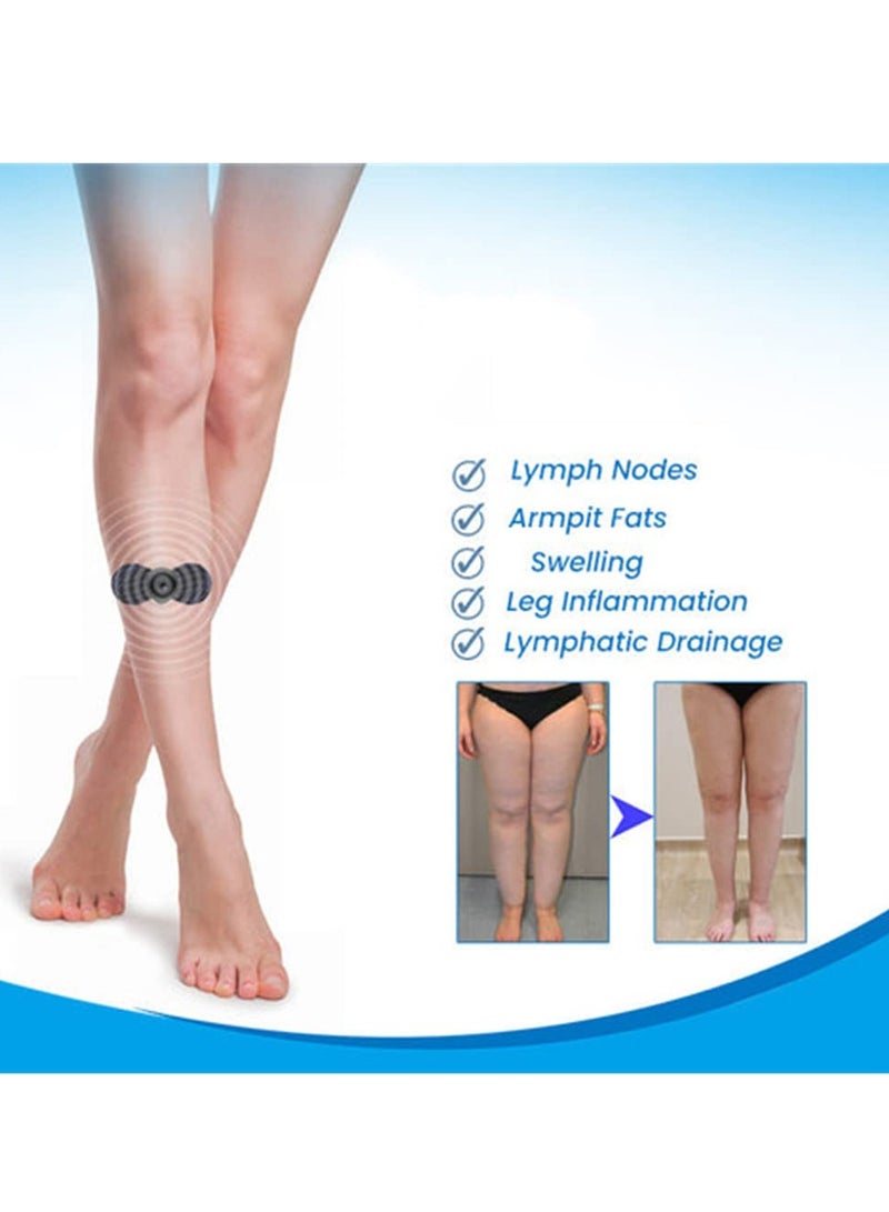 Lymphatic Drainage Massage Pad, Lymphatic Drainage Massager, 2pcs Rechargeable Lymphatic Drainage Massage Pad, Small Neck Massager, Body Massager for Arms, Neck, Shoulder, Back, Waist, Legs - Image 3