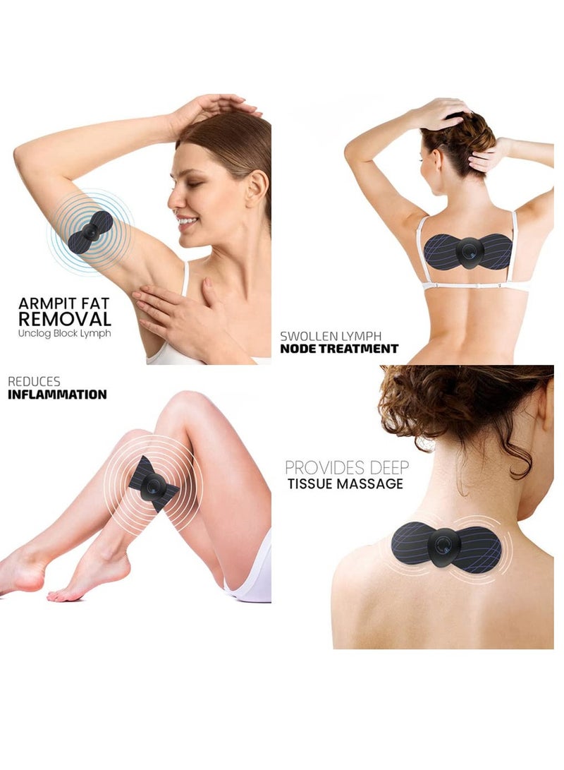 Lymphatic Drainage Massage Pad, Lymphatic Drainage Massager, 2pcs Rechargeable Lymphatic Drainage Massage Pad, Small Neck Massager, Body Massager for Arms, Neck, Shoulder, Back, Waist, Legs - Image 5