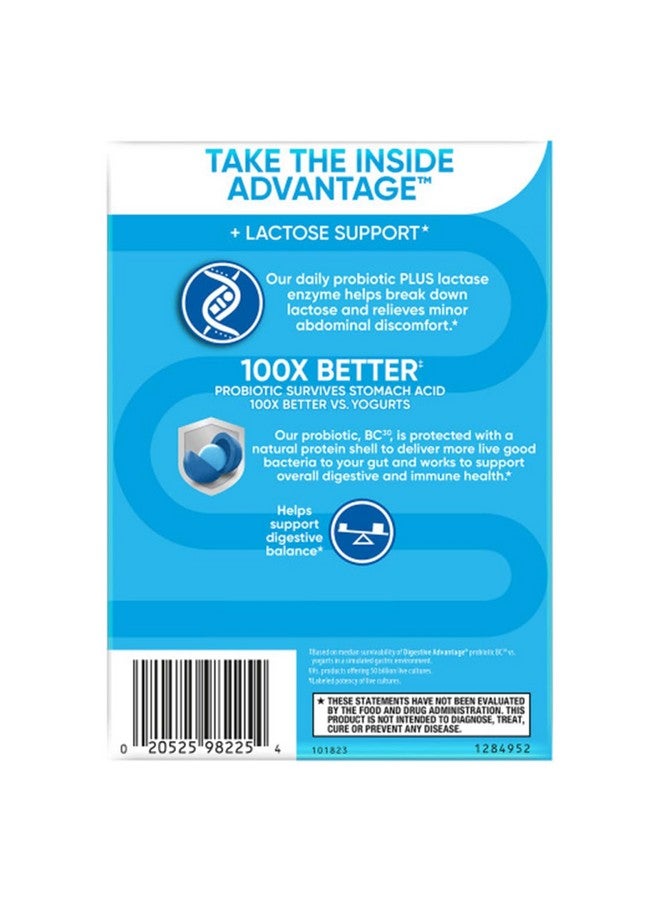 Digestive Advantage Lactose Defense Enzymes + Probiotics for Women & Men Occasional Bloating, Lactose Breakdown, Minor Abdominal Discomfort, Immune Support, 96 Count Capsules (4 Pack) - Image 3