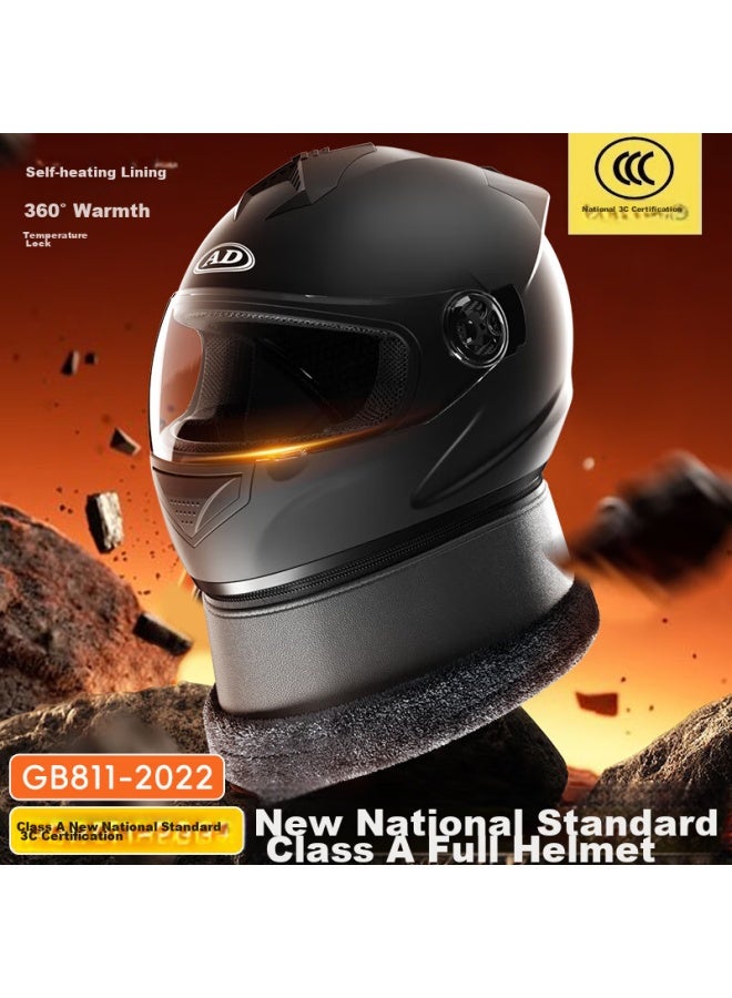 Ad New National Standard Electric Bicycle Helmet, 3c Certified, Uni, All-season, Suitable For Electric Scooters, Safety Helmet, Men's Summer Full-face, Women's Sun Protection Motorcycle Helmet, 176 Matte Black - Image 3