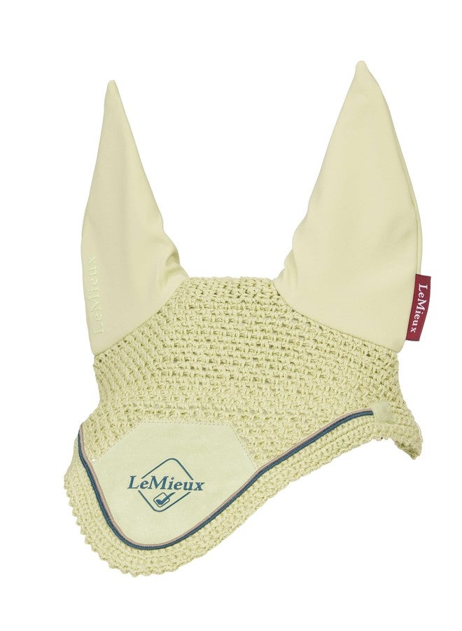 LeMieux Classic Ear Bonnet with Soft Lycra Ears - Close Knit Crochet - Comfortable Fit Equestrian Mask - Sport Horse Wear Fly Protection - Macaron - Large - Image 1
