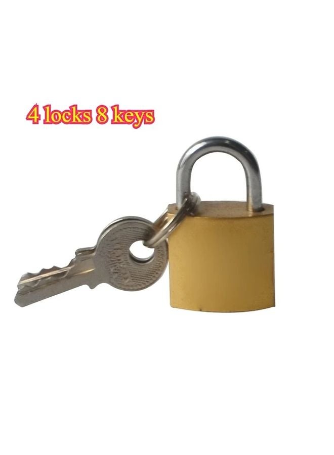 2 Pack Mini Metal Locks With Keys Weatherproof Security For Luggage Tool Box - Image 3