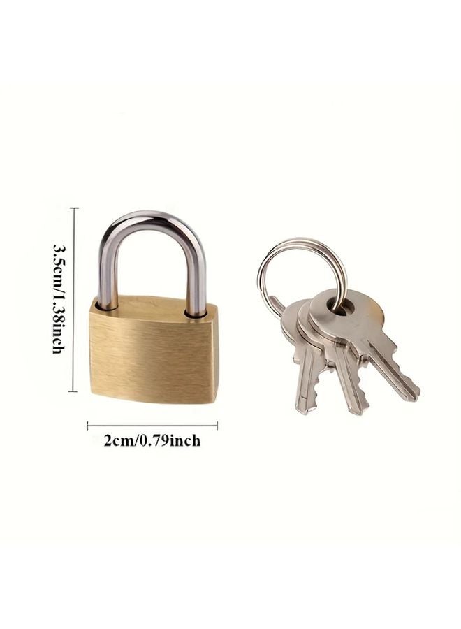 2 Pack Mini Metal Locks With Keys Weatherproof Security For Luggage Tool Box - Image 4